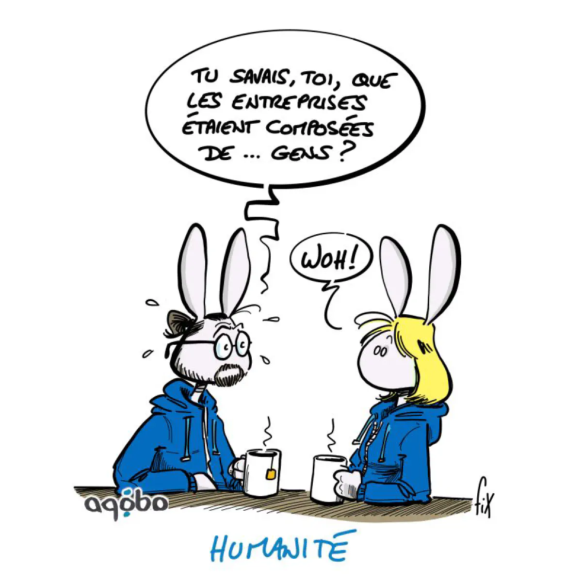 Illustration de l'humanité chez aqoba, par Fix